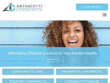 Tablet Screenshot of antoniottichiropractic.com